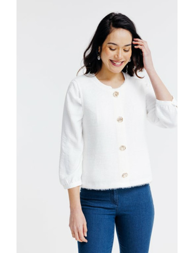 Tee-shirt avec boutons devant