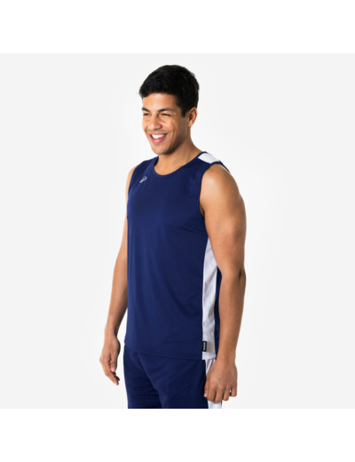 Maillot de basketball sans manche homme/femme - TANK 100 navy