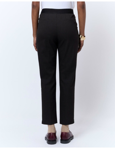 Pantalon 7/8 cigarette pied de puce MARRON Femme