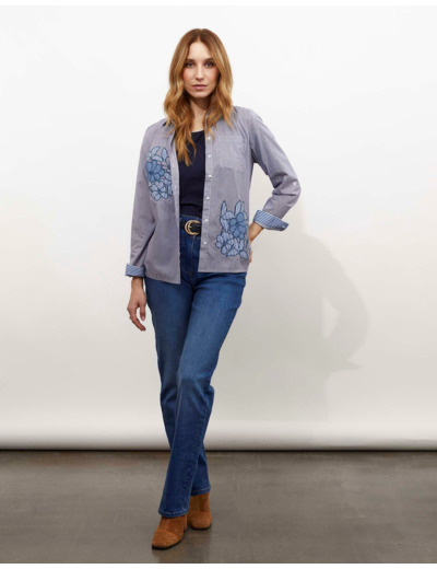 Jean long droit BLEU Femme