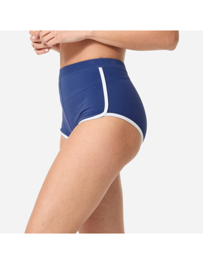 Bas de maillot de bain surf shorty taille haute Femme - Caro Bleu