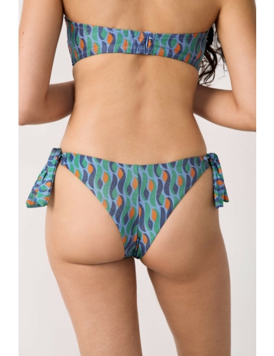Bikini brésilien à nouer bas de maillot pailleté