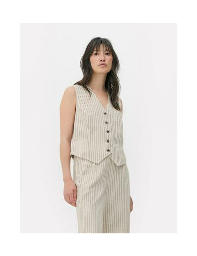 Gilet de costume à fines rayures
