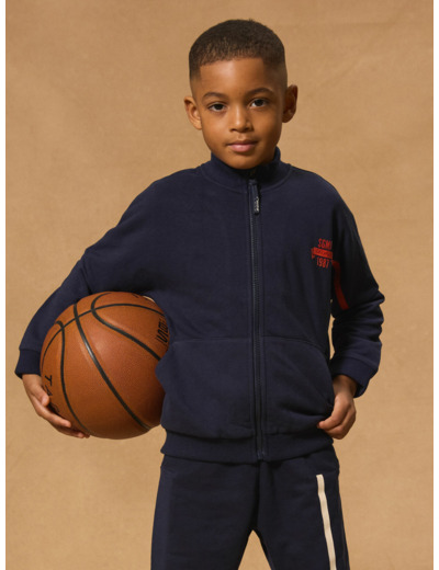 Gilet Bleu Marine Bi-matière
