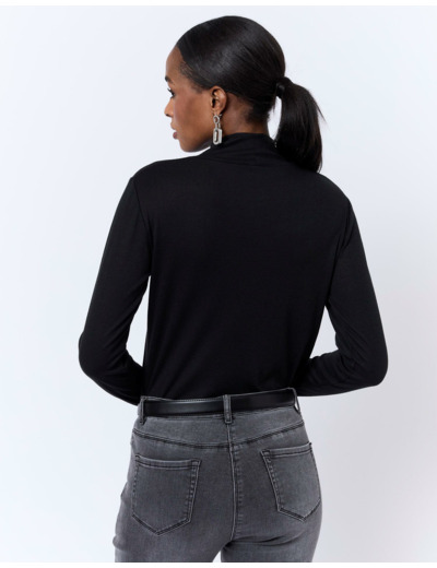 Sous-pull manches longues uni NOIR Femme
