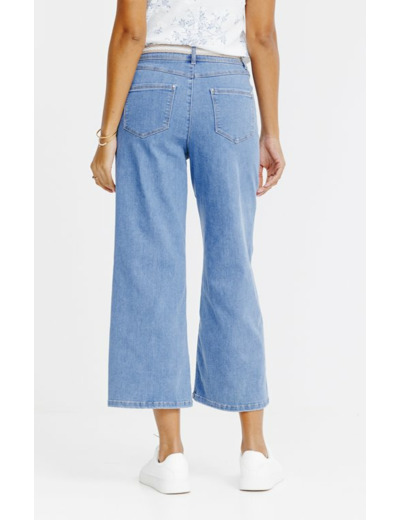 Pantacourt large en denim