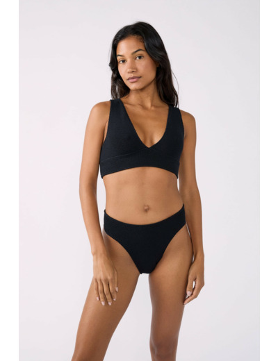 Culotte bikini taille haute en matière extensible
