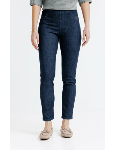 Pantalon en denim et détails fantaisie