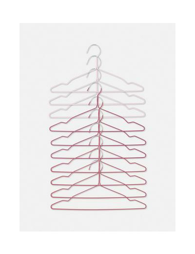 Lot de 10 cintres en métal enduit