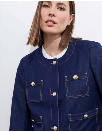 Veste unie MARINE Femme