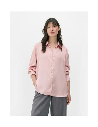 Chemise en satin à col souple