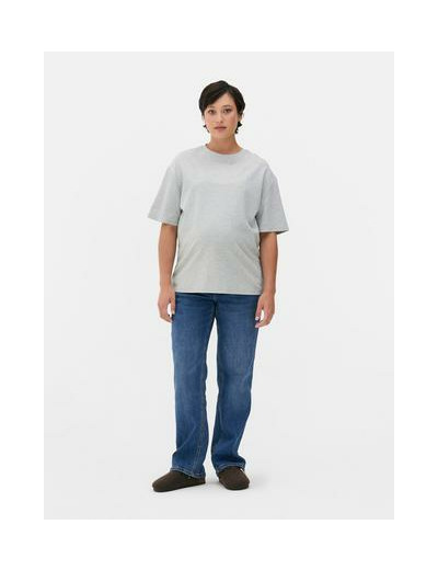 Jean denim de maternité coupe droite