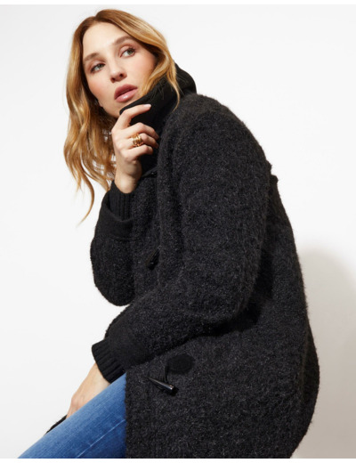 Manteau uni NOIR Femme