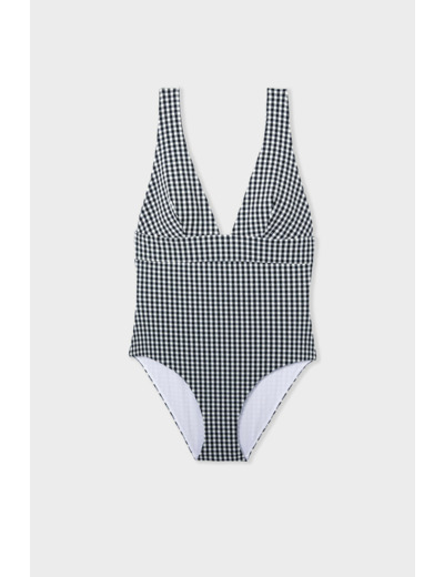 Maillot de bain 1 pièce à motif vichy