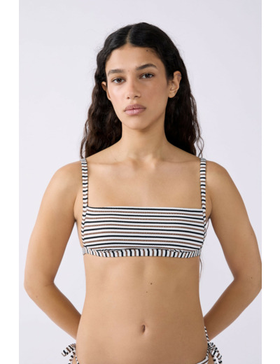 Bandeau haut de maillot à rayures,Bandeau haut de maillot à rayures;${refinementColor}