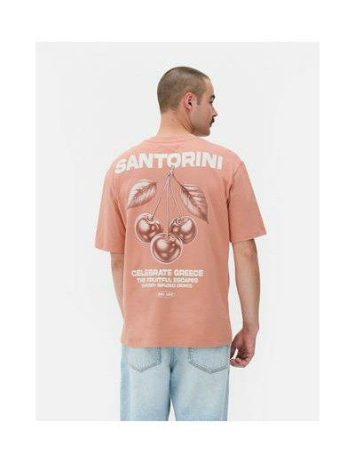 T-shirt à motif Santorini