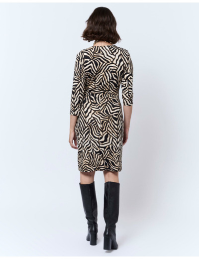 Robe courte imprimée NOIR