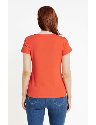 Tee-shirt col mao manches courtes