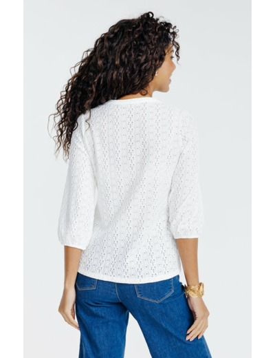 Tee-shirt uni manches 3/4