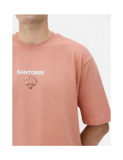 T-shirt à motif Santorini