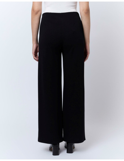 Pantalon long large uni NOIR Femme