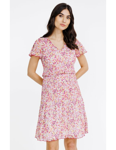 Robe plissée imprimée