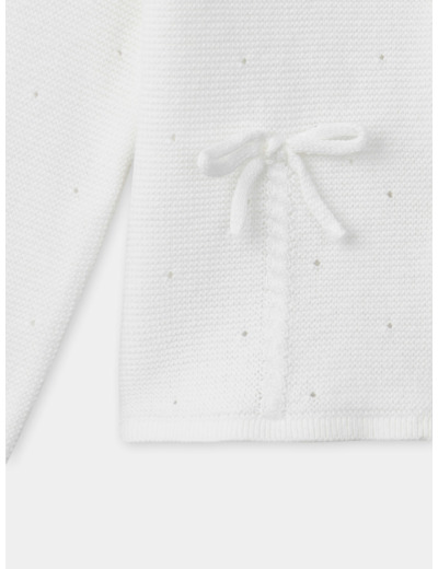 Cardigan ajouré noeuds