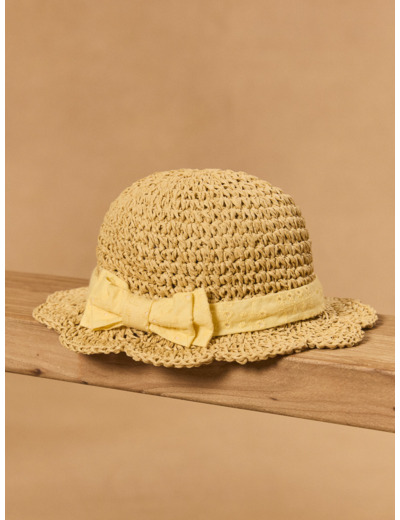 Chapeau de paille ruban