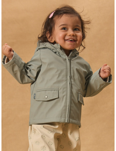 Imperméable détail rayé