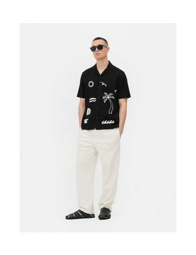 Chemise à motif abstrait île tropicale