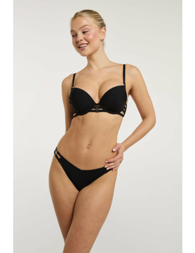 Bas de bikini taille haute avec découpe jambes