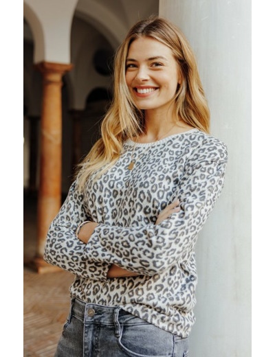 Tee-shirt jacquard manches longues