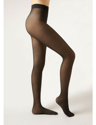 Collant Opaque à Losanges