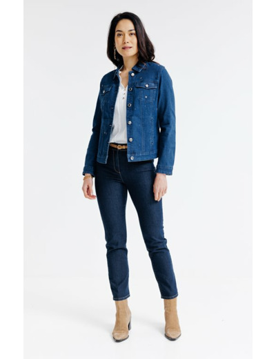 Veste en denim brodé