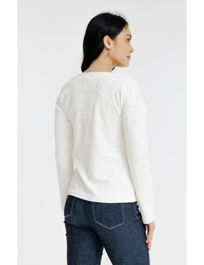 Tee-shirt jacquard manches longues