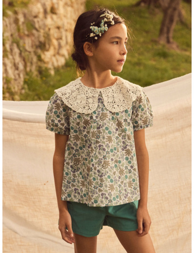 Blouse col claudine