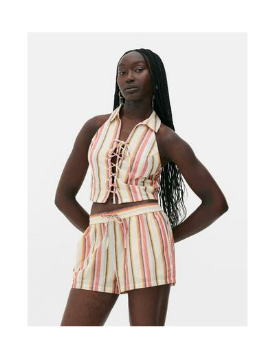 Haut dos nu à nouer sur le devant Rita Ora