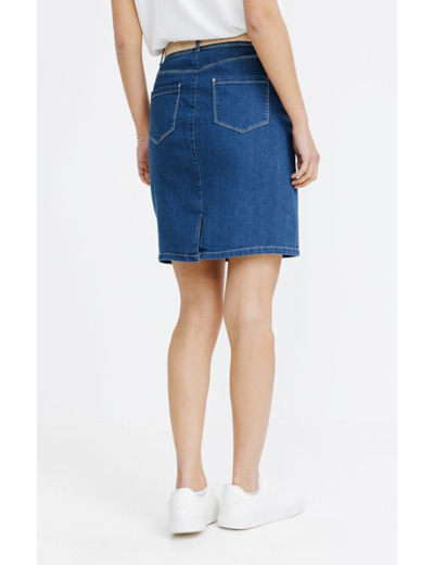 Jupe en denim genoux et ceinture