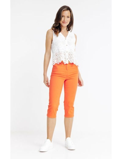 Pantalon coupe corsaire sous les genoux