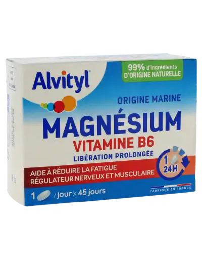 Alvityl Magnésium Vitamine B6 Libération Prolongée Comprimés Lp Boîte De 45