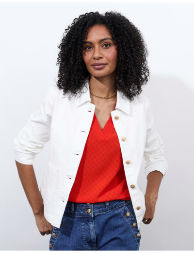 veste chemise unie BLANC Femme