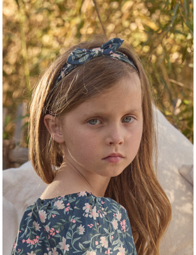 Bandeau noeud imprimé fleuri