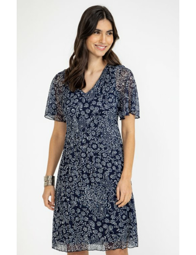 Robe plissée avec noeud dans le dos