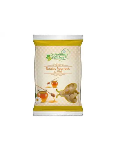 Le Pastillage Officinal Pastille Boule Fourrée Miel Sachet De 80 G