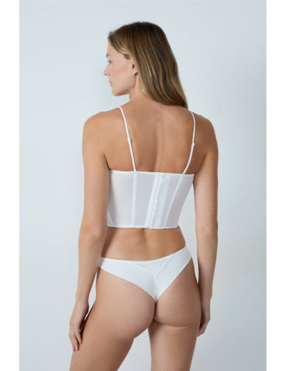 Soutien-gorge bustier sans coques avec broderies