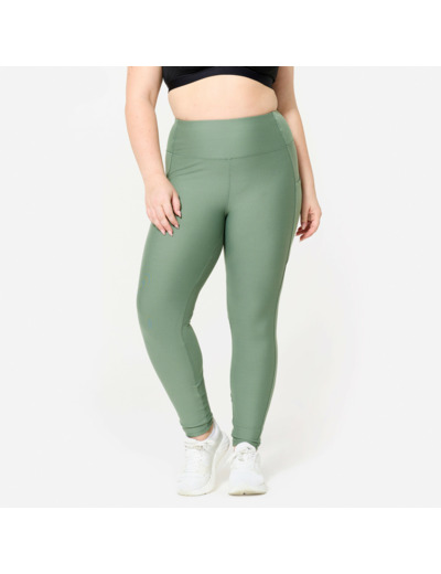 Legging fitness avec poche téléphone femme, vert foncé