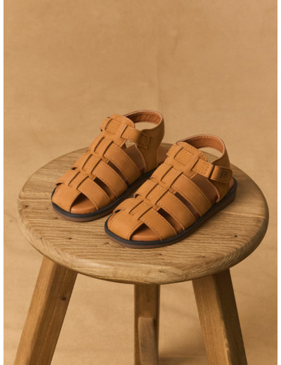 Sandales à brides en cuir