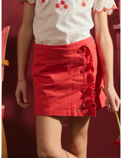 Jupe short volant