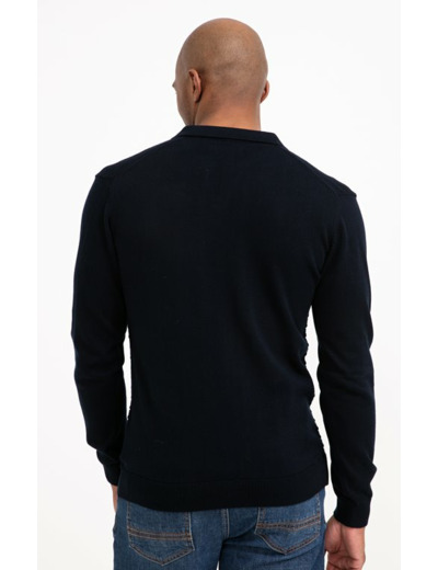 Pull col polo jacquard Fancy
