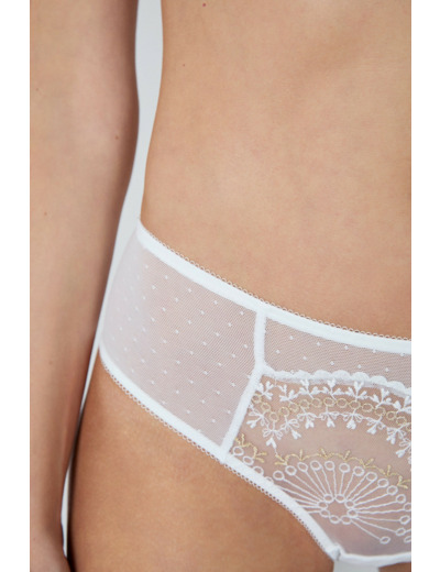 Shorty brodé effet irisé